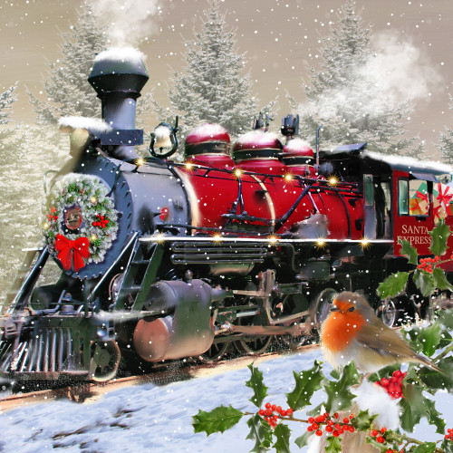 Santa's Train - Small Christmas Card Pack