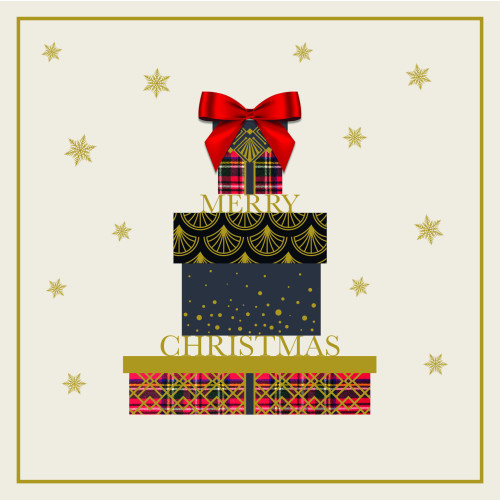 Stacked presents- Large Christmas Card Pack
