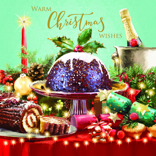 Christmas feast foil- Christmas Card Pack