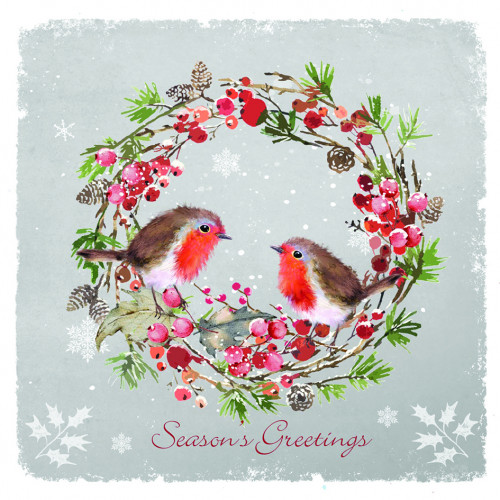 Mr and Mrs Robin - Large Christmas Card Pack
