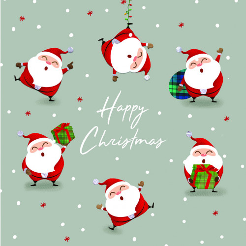 Jolly Little Santa's - Large Christmas Card Pack