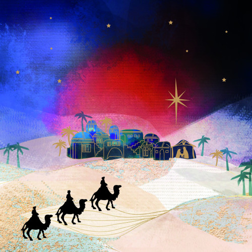 Passage to Bethlehem -Metallic Small Christmas Card Pack