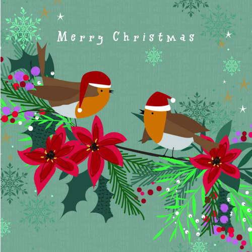 little festive robins