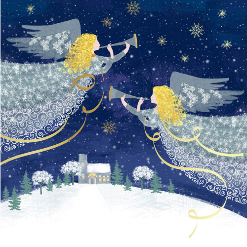 *Angels Gather - Large Metallic Christmas Card Pack