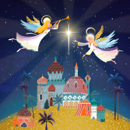 *Angels Over The City - Small Christmas Card Pack