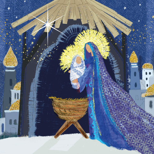 *By The Manger - Small Christmas Card Pack