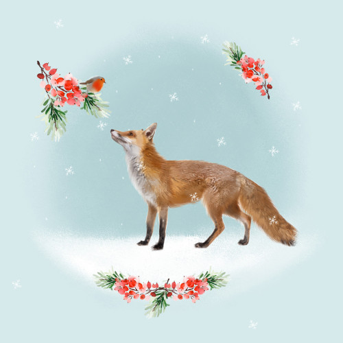 Winter Fox - Small Christmas Card Pack