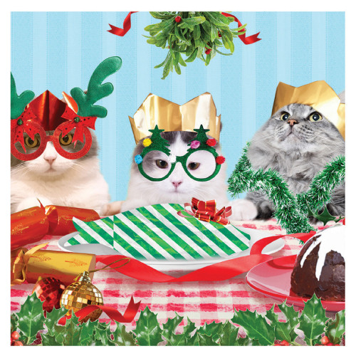 Cats Christmas Party - Large Christmas Card Pack