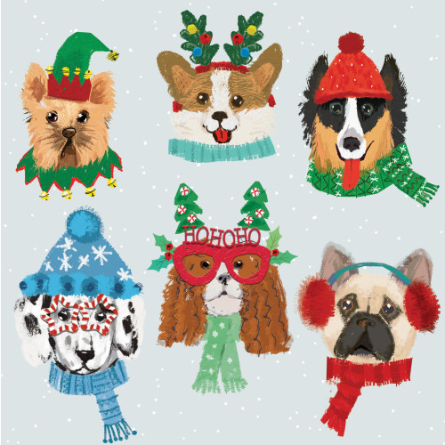 *Dogs In Hats - Small Christmas Card Pack