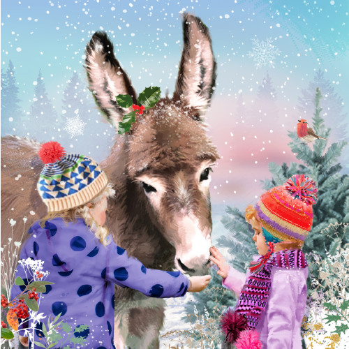 *Feeding The Donkey - Small Christmas Card Pack