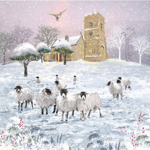 Flock To The Church - Large Christmas Card Pack