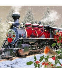Santa's train- Large Christmas Card Pack