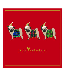 Pugs in Blankets - Large Christmas Card Pack 