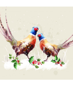 Pheasant Couple - Large Christmas Card Pack