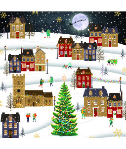 Snowy Nightfall - Large Christmas Card Pack 