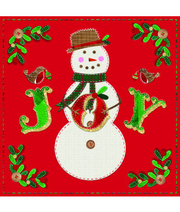 Stitched Snowman - Small Christmas Card Pack