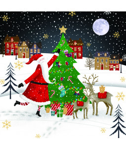 Santa's Decorations - Large Christmas Card Pack
