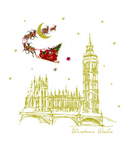 Around Big Ben - Large Christmas Card Pack 