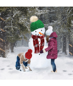 Build a Snowman - Small Christmas Card Pack 