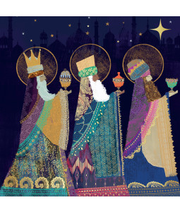 Majestic Kings - Small Metallic Christmas Card Pack