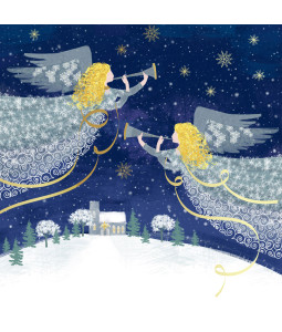 Angels Gather - Large Metallic Christmas Card Pack