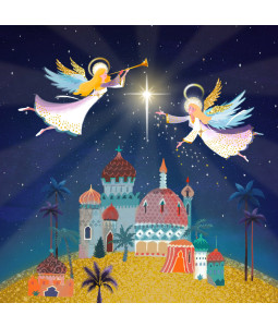 Angels Over The City - Large Christmas Card Pack