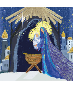 By The Manger - Small Christmas Card Pack