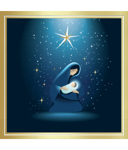 *Adoration - Large Metallic Christmas Card Pack