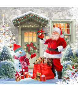 Santa's Visit - Large Christmas Card Pack