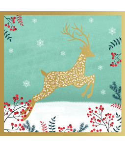 Jumping Reindeer - Small Christmas Card Pack
