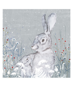 Family Hare - Large Christmas Card Pack