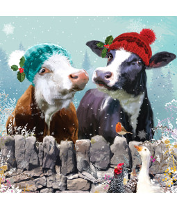 *Friendly Cows - Small Christmas Card Pack
