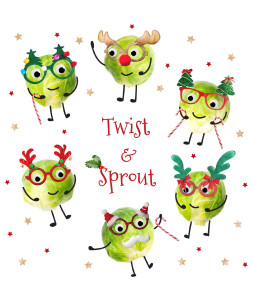 *Twist And Sprout - Small Christmas Card Pack