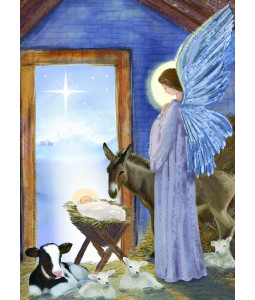 Angel at the Manger- Christmas Card Pack 