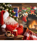 Snoozing Santa - Large Christmas Card Pack 
