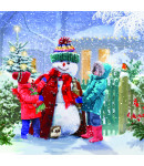 Dressing the Snowman - Large Christmas Card Pack (