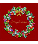 Bauble Wreath - Small Christmas Card Pack