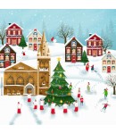 A Christmas card pack with a Church scene